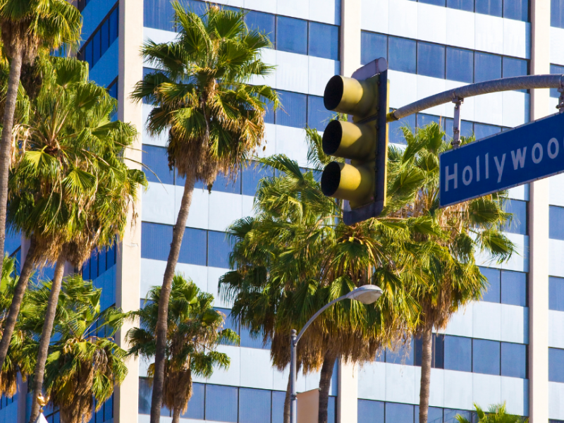 hollywood street sign